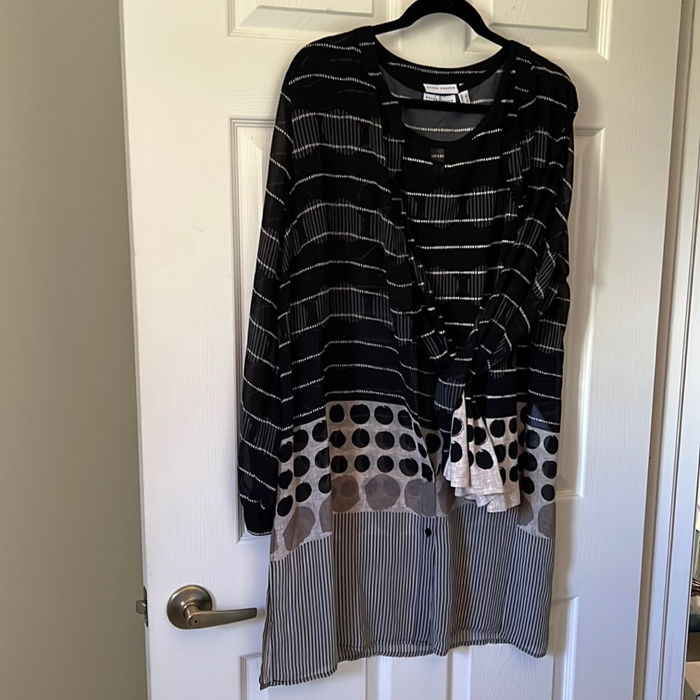 Susan Graver sheer duster and matching tank top